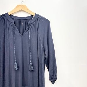 Garnet Hill Poet Knit Dress Navy size M NWT